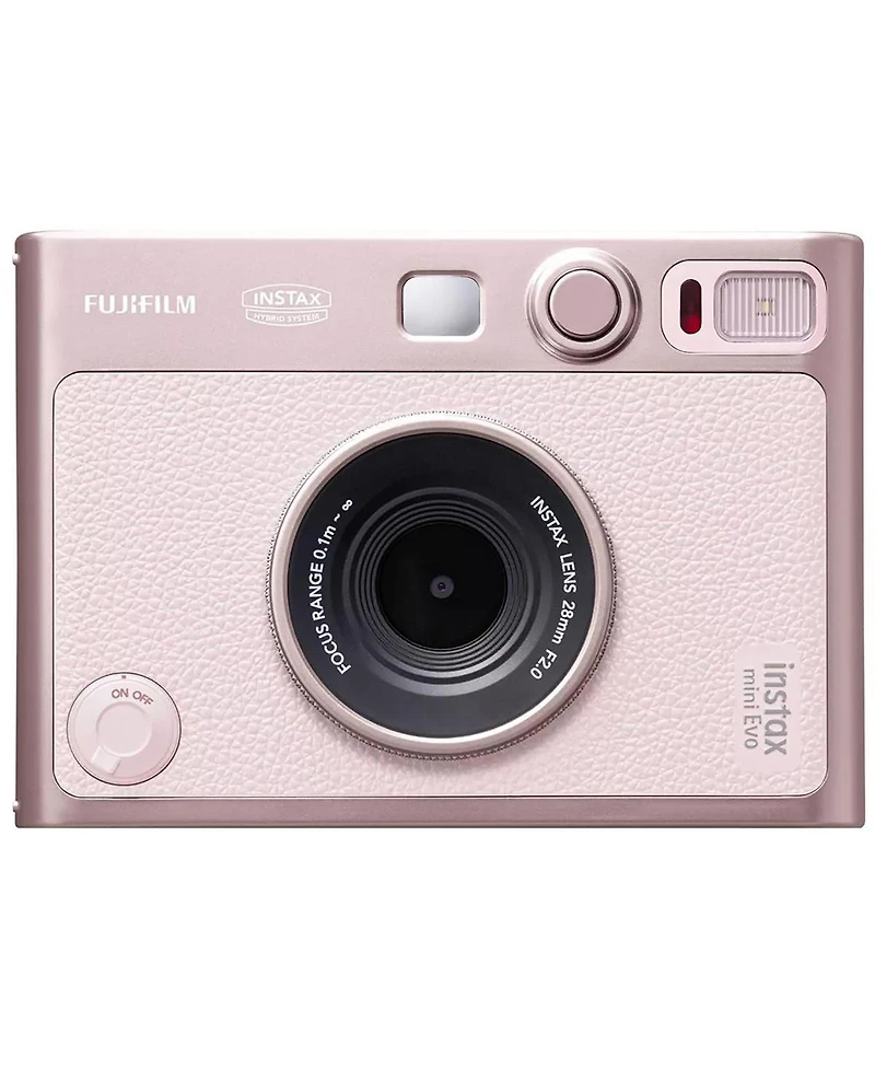 Fujifilm Instax Mini Evo Instant Film Camera, Pink With Fujifilm Instax Mini Film Twin Pack(20), Slinger Alpine 2 Camera Bag, And Lexar Hp 633X Mcrosd