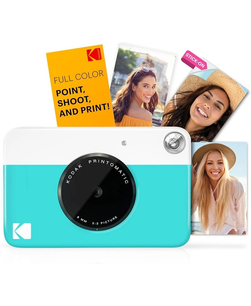 Kodak Printomatic Instant Camera Gift Bundle with Case, 20 Zink Sheets, Album and More