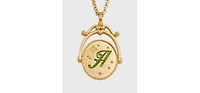 Fable England A Initial Anemone Gold Spinner Chain Necklace