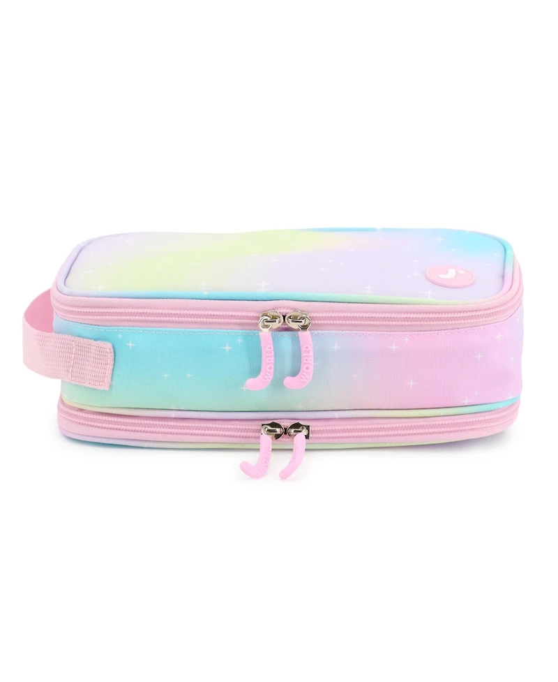 J World Doodle Pencil Case with Organizational Pockets and Handle Strap