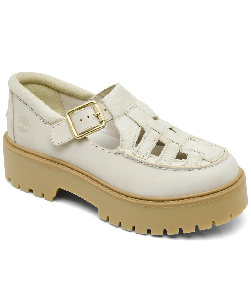 Timberland Women's Stone Street Mary Jane Platform Buckle Shoes from Finish Line