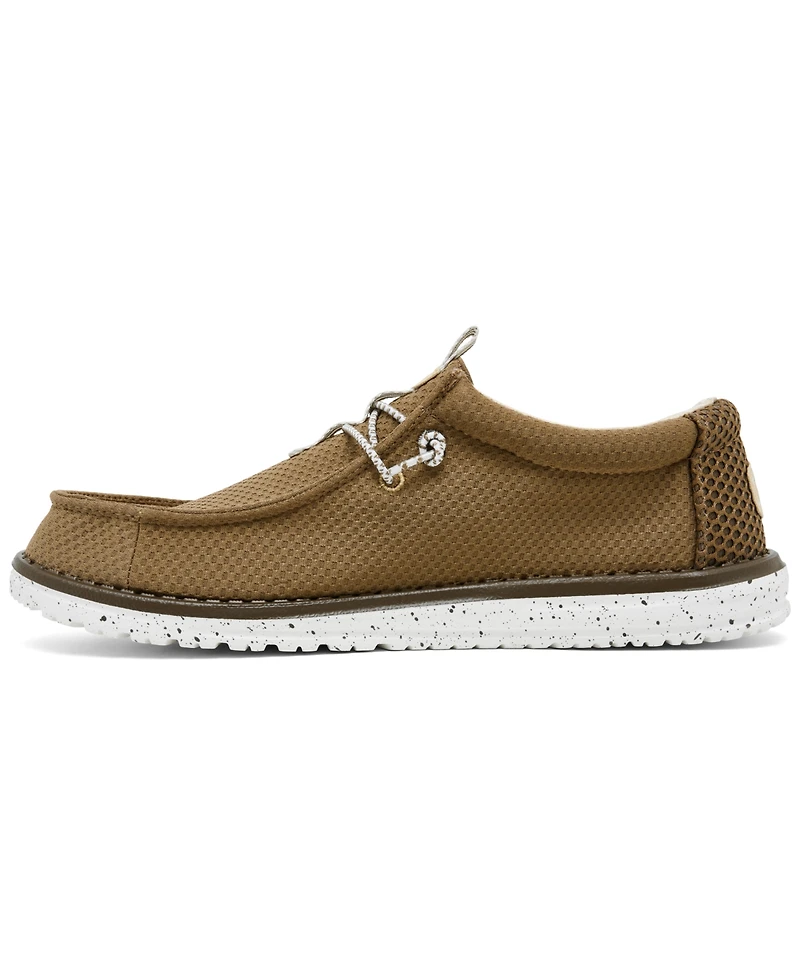Hey Dude Men's Wally Mesh Slip-On Moccasin Sneakers from Finish Line