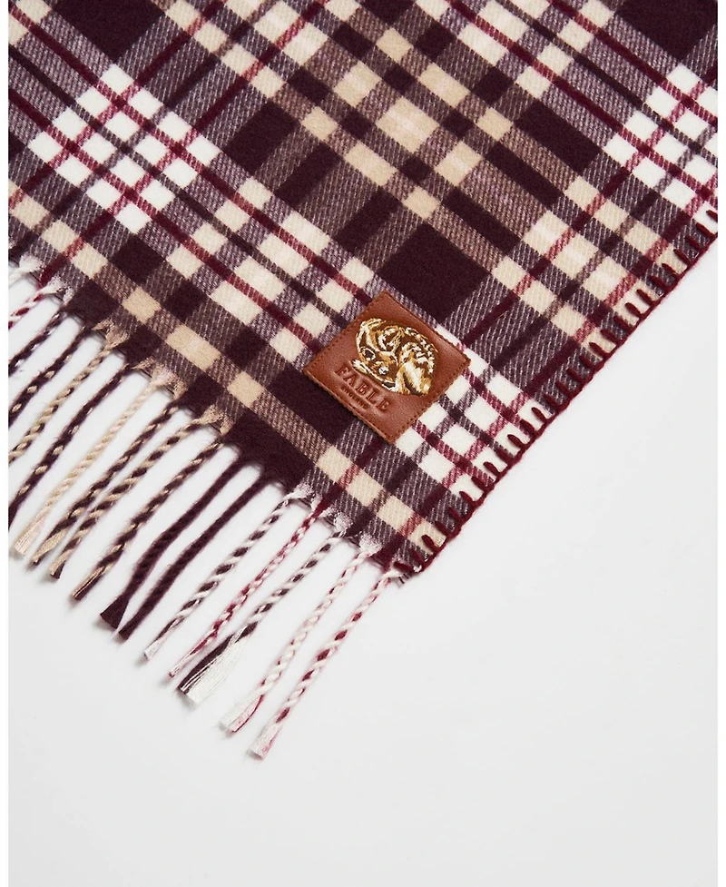 Fable England Women's Caramel and Chocolate Check Cape