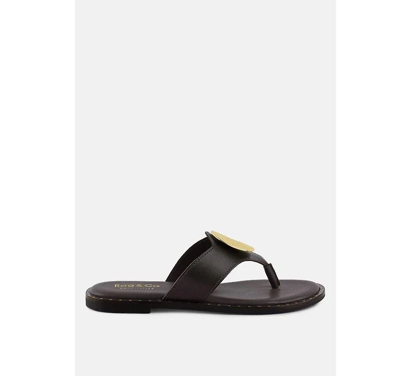 Kathleen Womens Embellished Slip-on Thong Sandals