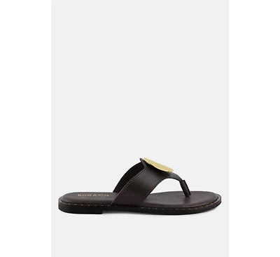Kathleen Womens Embellished Slip-on Thong Sandals