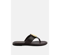 Kathleen Womens Embellished Slip-on Thong Sandals