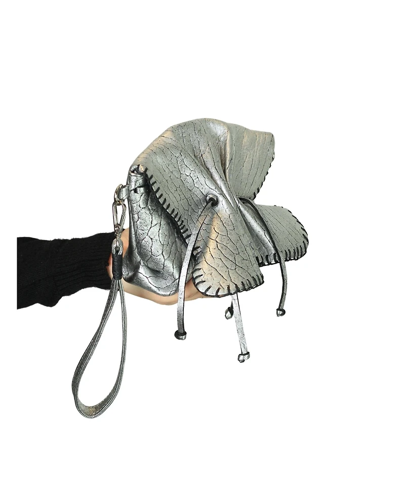 Carlos Falchi Mini Butterfly Lambskin Leather Bag