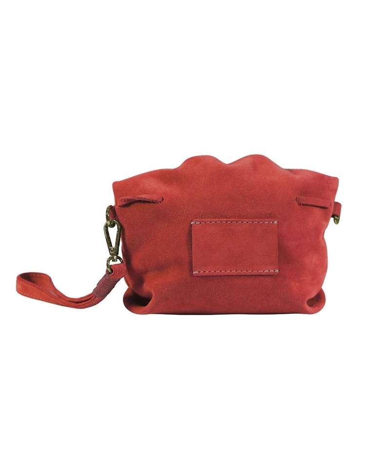 Carlos Falchi Mini Butterfly Suede Leather Bag