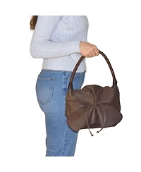 Carlos Falchi Shoulder Butterfly Leather Bag