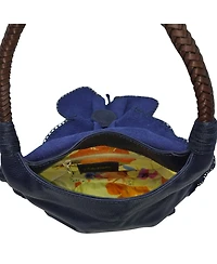 Carlos Falchi Shoulder Butterfly Leather Bag