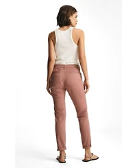 Mavi Jeans Women's Kathleen Mid Rise Boyfriend Chino Old Magenta Twill
