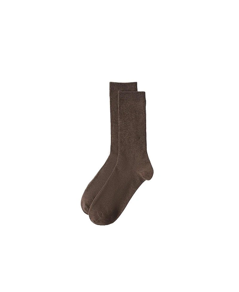 Lands' End Men's Men s 3-Pack Cotton Core Crew Socks