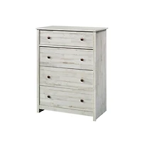 Starlight Canyon Home White 4-Drawer Bedroom Chest for Clothing Storage with Easy Setup Design