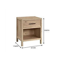 Starlight Canyon Home Oak Finish Nightstand with Coastal Cottage Style and Rectangle Design