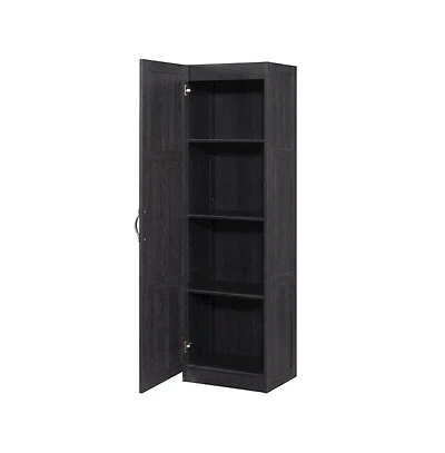 Starlight Canyon Home Black Oak Finish Storage Cabinet With Transitional Style, Rectangular Design