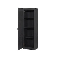 Starlight Canyon Home Black Oak Finish Storage Cabinet With Transitional Style, Rectangular Design