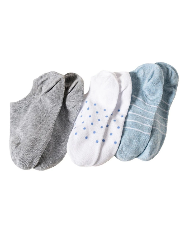 Lands' End Women's 3-Pack Cotton Patterned Sneaker Liners