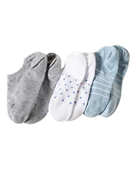 Lands' End Women's 3-Pack Cotton Patterned Sneaker Liners