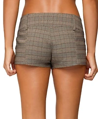 Edikted Women's Ayvey Plaid Tailored Micro Shorts