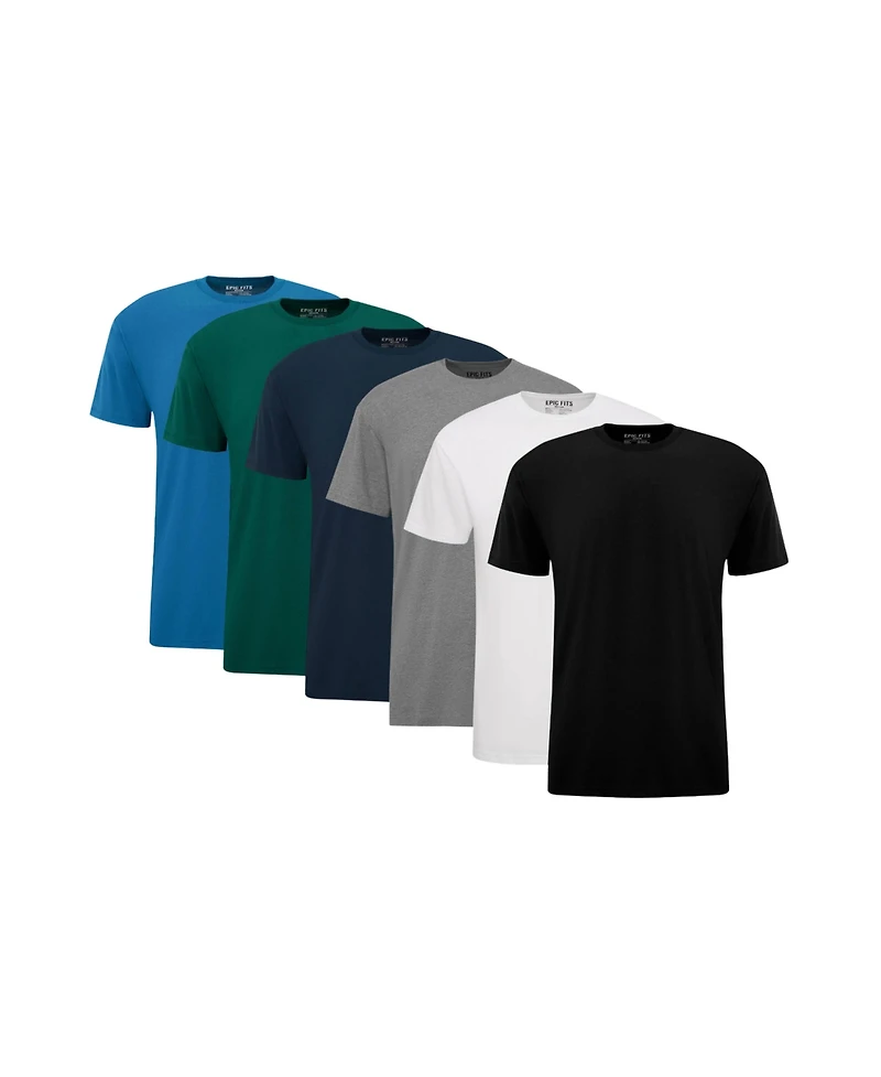 Epic Fits Men's Crew Neck T-Shirt, 6-Pack