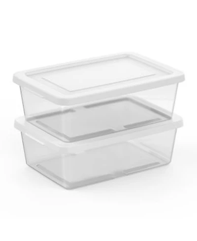 Sterilite 12 Quart Storage Box Stackable Plastic Container Home Organizer 48 Pack