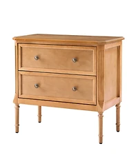 Hulala Home Irene Transitional 28''W 2 Drawer End Table with Charging Station