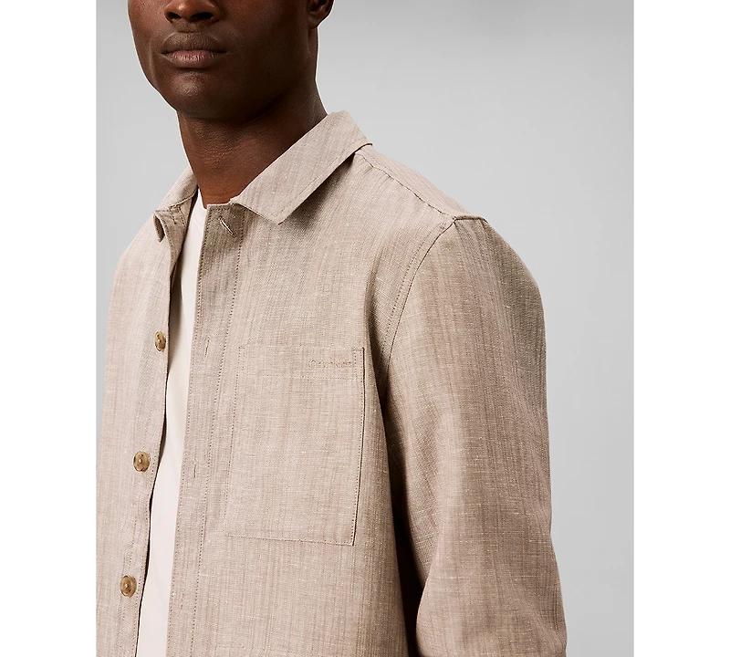 Calvin Klein Men's Linen Blend Overshirt