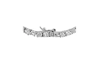 Genevive Elegant White Gold Plated 5MM Round Cz Tennis Necklace