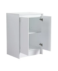 Sillysis 71 Inch Double Sink Modern Freestanding Bathroom Vanity with Resin Sinks, Soft Close Drawers, Storage and Wall Cabinets