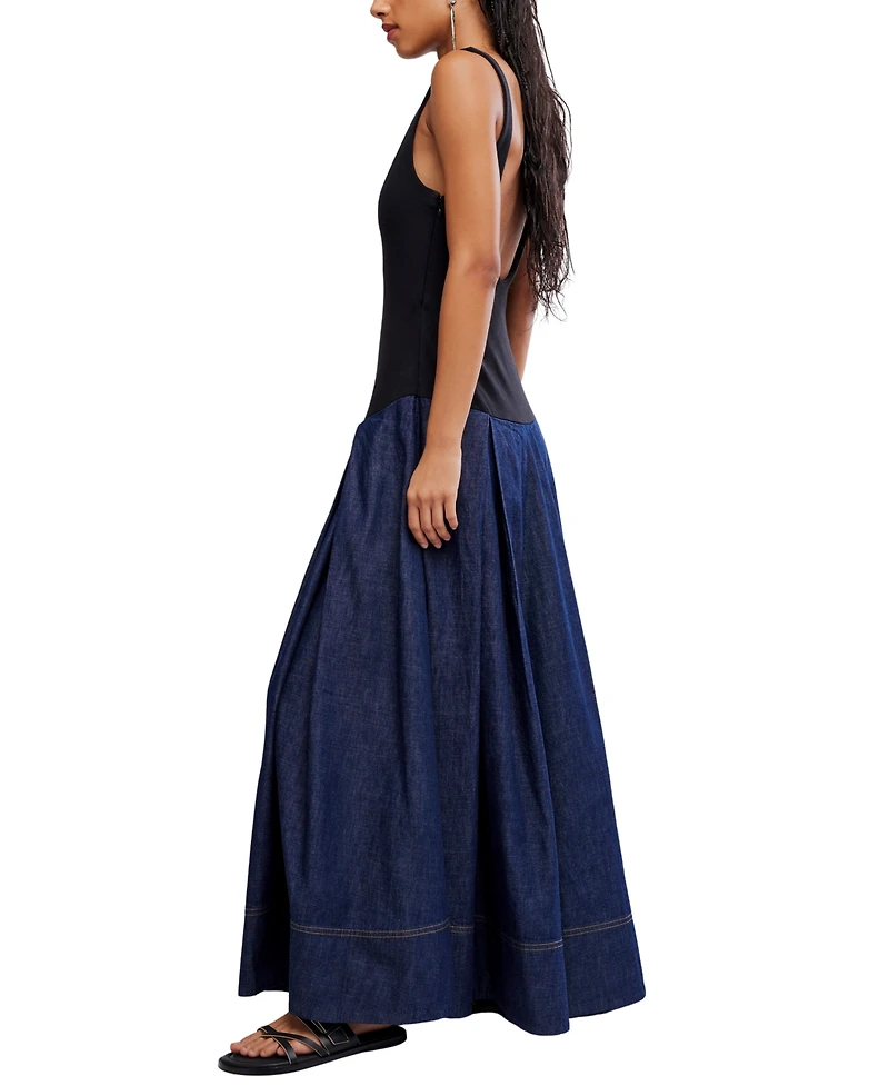 Free People Women's Elio Denim Midi Dress