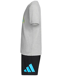 adidas Boys' 8-16 Short-Sleeve T-Shirt and Shorts