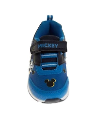 Disney Little Boys Mickey Mouse Light Up Sneakers Flashing Lights Play Ready Comfort Fit Easy On/Off (Toddler 5-10/ 11-12)