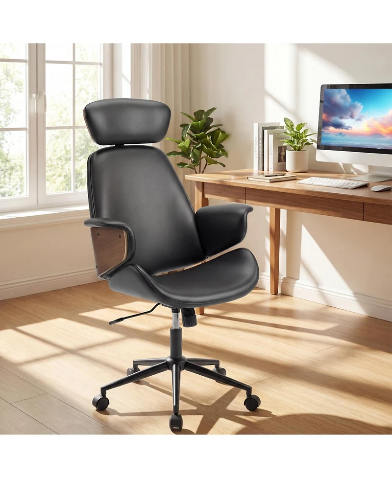Slickblue Ergonomic Office Chair with Headrest and Adjustable Height