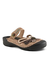 L'Artiste Women's Copa Backless Slip-On with Laser-Cut Detail
