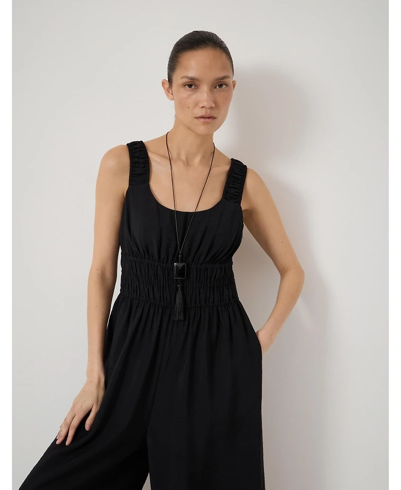 Hush Women's Wrenna Gathered Straps Airflow Jumpsuit