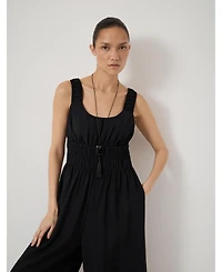 Hush Women's Wrenna Gathered Straps Airflow Jumpsuit