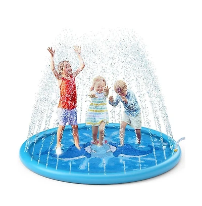 Cowin Splash Pad 67" Sprinkler Play Mat Kid Dog Pad Sprinkler Pool Backyard Water Mat