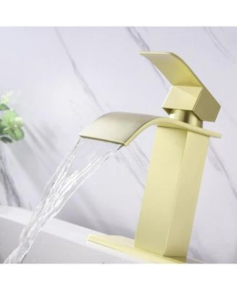 Phying Waterfall Spout Bathroom Faucetsingle Handle Bathroom Vanity Sink Faucet
