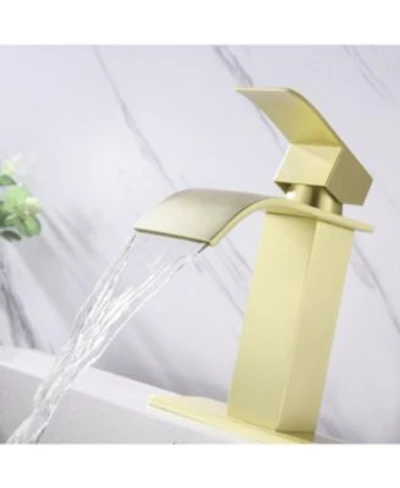 Phying Waterfall Spout Bathroom Faucetsingle Handle Bathroom Vanity Sink Faucet