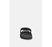 London Rag Women's Stud Embellished Slip On Flats