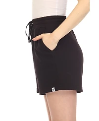 White Mark Women's Drawstring Lounge Shorts