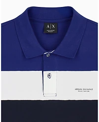 A|X Armani Exchange Men's Pique Color Block Polo Shirt