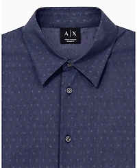 A|X Armani Exchange Men's Cotton Jacquard Woven Shirt