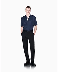 A|X Armani Exchange Men's Viscose All Over Logo Woven Shirt