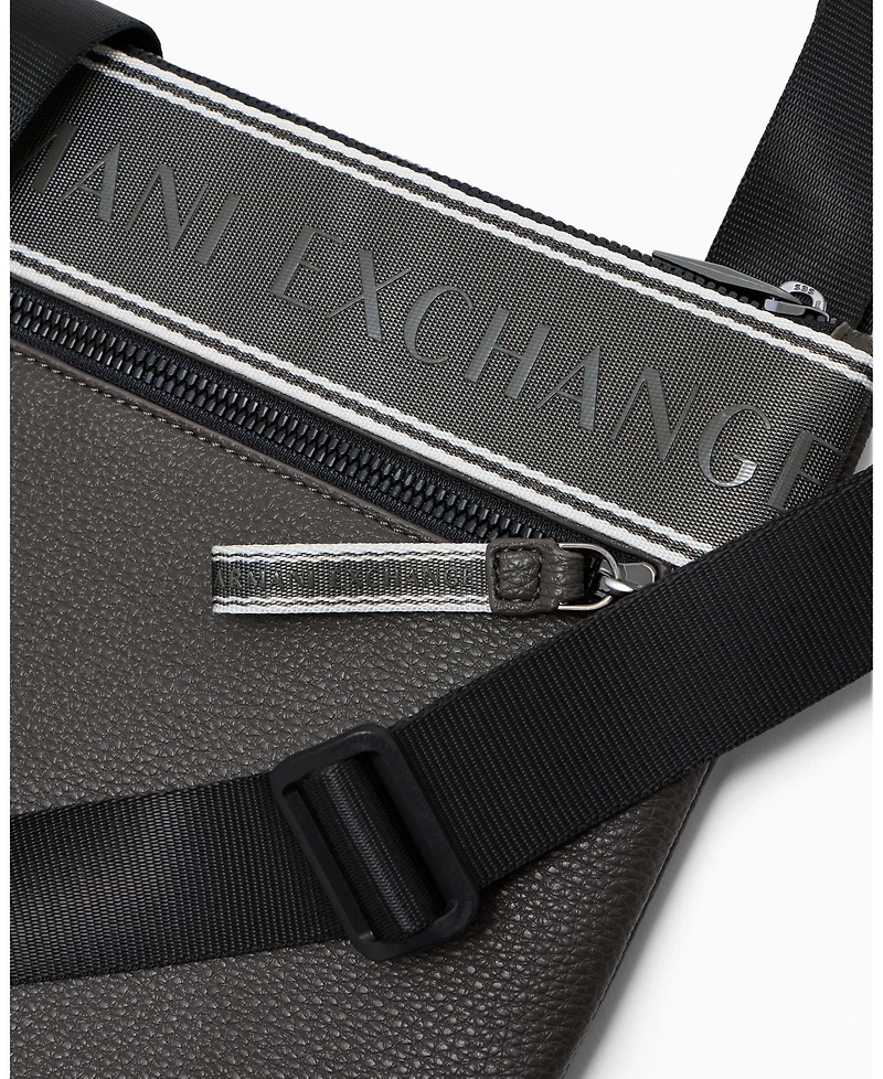 A|X Armani Exchange Men's Taping Flat Crossbody Bag