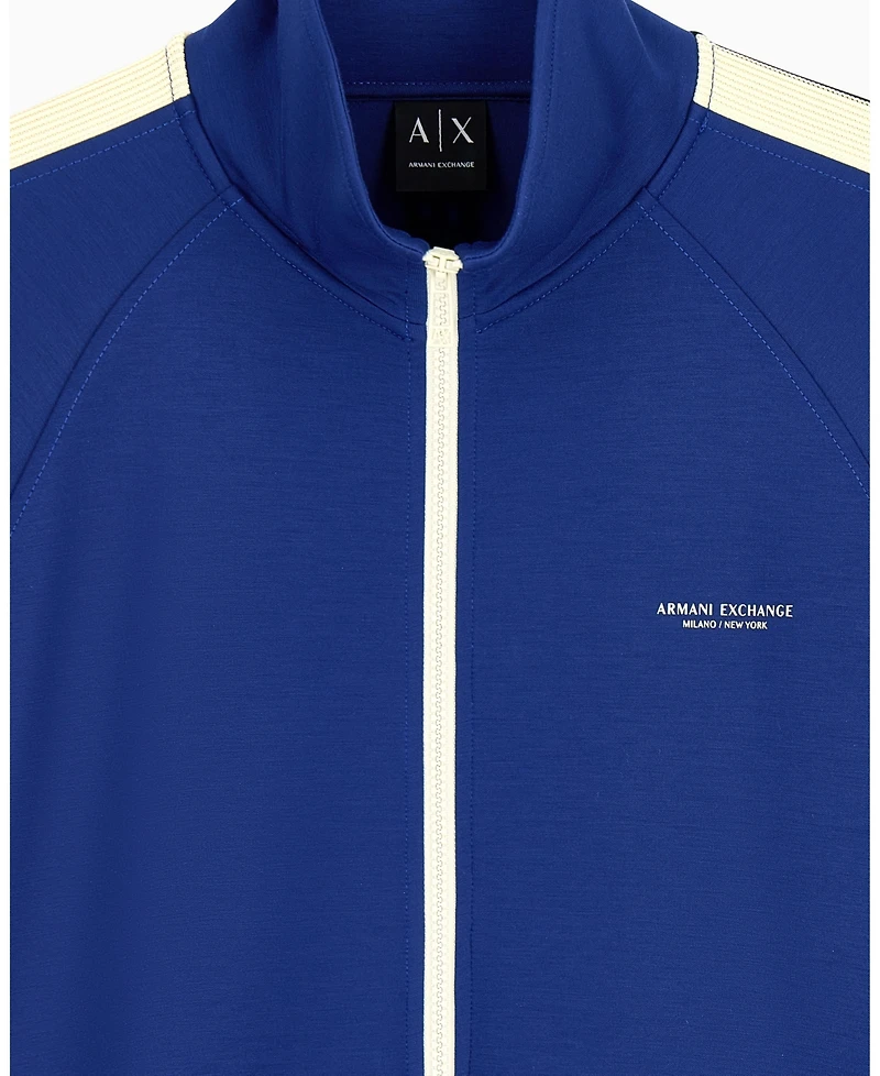 A|X Armani Exchange Men's Full Zip Taping Modal Jacket
