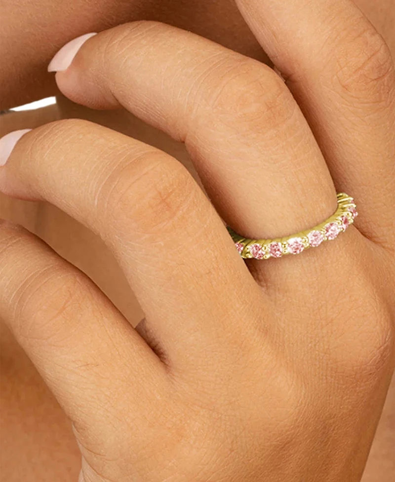 Sterling Forever Gracie Cubic Zirconia Eternity Ring