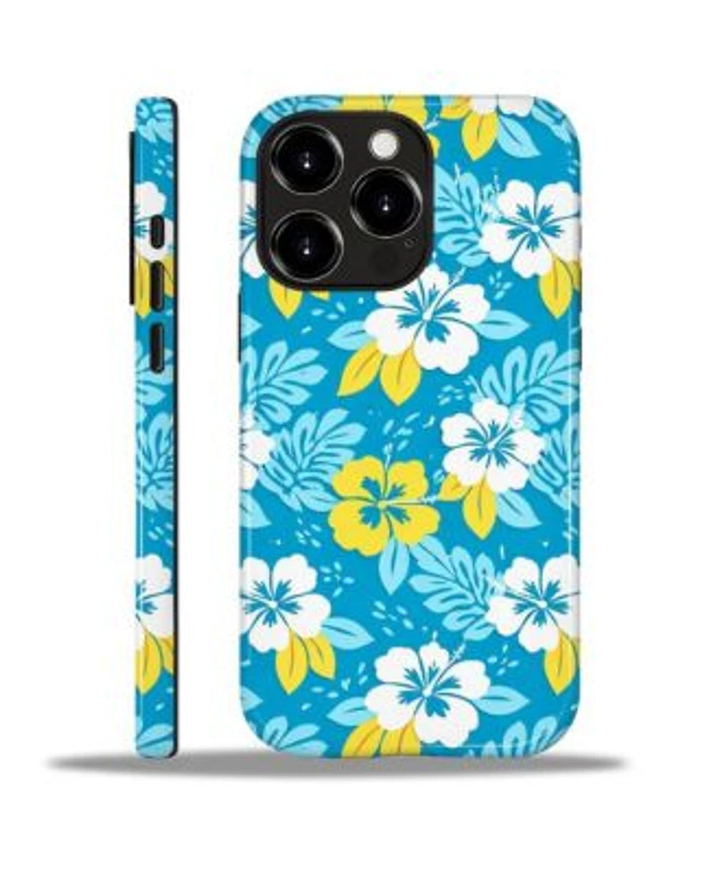 Lamicall Military Grade Dual Layer Iphone Case Hibiscus Escape Shockproof Anti Slip Protective Phone Cover
