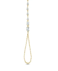 Sterling Forever Rhodium-Plated Brass Anselma Cubic Zirconia Hand Chain