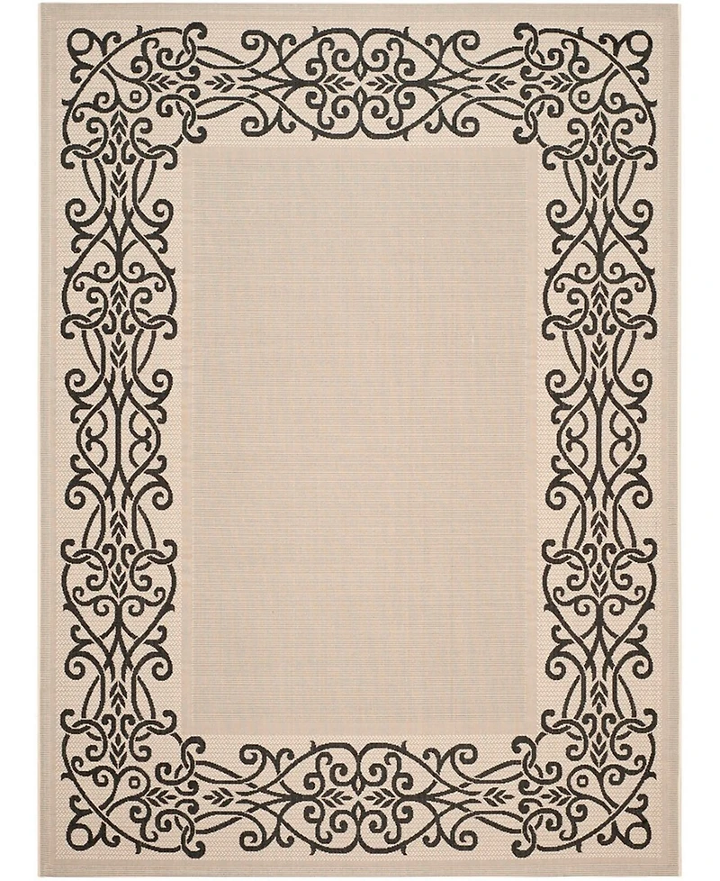 Safavieh Courtyard CY1588 Sand and Black 8' x 11' Outdoor Area Rug